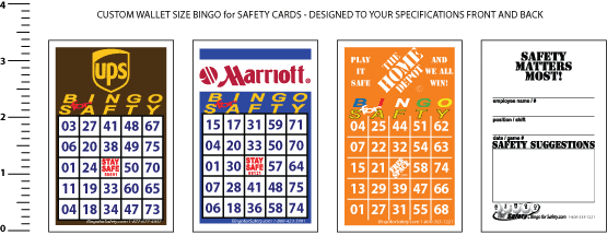 Custom Wallet Size SAFETY Bingo Card