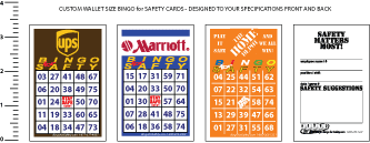 Custom Wallet Size SAFETY Bingo Card